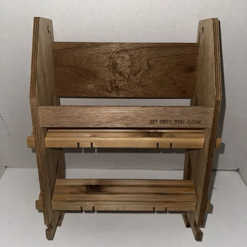 Dr. Squatch Wooden Soap Shower Caddy Rare Discontinued Get Dirty Stay Clean Wood